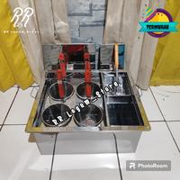 Gambar Dandang mie ayam/Panci Mie Kocok 4 lubang+Kuah bahan Stainless steel - tanpa saringan, Tanpa kran dari RR_LogamStore undefined 3 Tokopedia