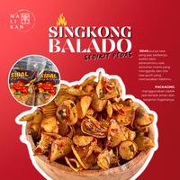 Gambar Camilan Kripik Singkong Balado Sedikit Pedas 350gr Premium Quality - 100 gram dari malikan food undefined 1 Tokopedia