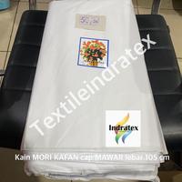 Gambar ( per setengah meter ) Kain kafan mori katun CAP MAWAR DIANA ROSE meteran lebar 105 cm bahan craft kerajinan tangan batik membatik masker bisa cheese cloth saringan menyaring susu kedelai teh kopi keju bungkus pembungkus tahu - putih bersih, per panjang setengah meter dari textileindratex undefined 5 Tokopedia