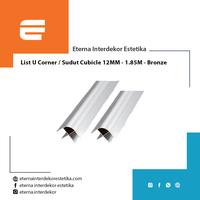 Gambar List U Corner / Sudut Cubicle 12MM - 1.85M - Bronze dari Eterna Interdekor Estetika undefined 1 Tokopedia