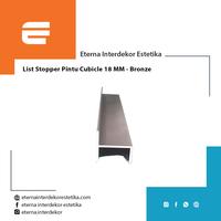 Gambar List Door Stopper Cubicle 18MM  - Bronze - uk. 2 meter dari Eterna Interdekor Estetika undefined 2 Tokopedia