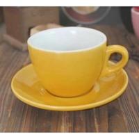 Gambar Zuma Set espresso demitasse Coffee Cup + Saucer Ceramic 70Ml x 2pcs - Kuning dari Maharaja Coffee undefined 1 Tokopedia