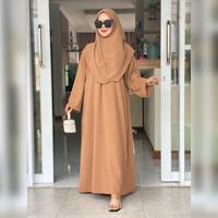 Gambar Abaya Set Bergo Crinkle Airflow Premium - Dark earth dari immortal indonesia undefined 3 Tokopedia