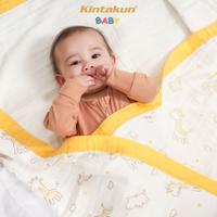 Gambar [PELUK SI KECIL] Kintakun Baby Selimut Bayi Halus Lembut Muslin Baby Blanket 110x110 cm - Blue dari Peluk si Kecil undefined 3 Tokopedia