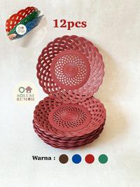 Gambar Piring Rotan Plastik / Anyaman / Bakul Tatakan / Resto - Super Warna - Biru dari Solusi Rumah JKT undefined 3 Tokopedia