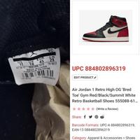 Gambar Sepatu Basket Nadroj 1 Bread Toe Custom Second - Size 45 dari ngalamsecondkicks undefined 5 Tokopedia