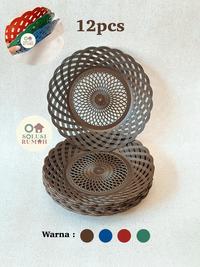 Gambar Piring Rotan Plastik / Anyaman / Bakul Tatakan / Resto - Super Warna - Biru dari Solusi Rumah JKT undefined 1 Tokopedia