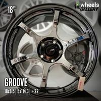 Gambar Velg Mobil Only JF Luxury Groove FF 18" 5x114.3 By JF Luxury - BLACK CHROME dari The wheels gallery tangsel undefined 1 Tokopedia