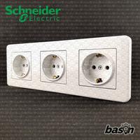 Gambar SCHNEIDER Leona Triple Outlet - Stop Kontak / Saklar 3 Gang Tripel - 3 1G dari Bason undefined 3 Tokopedia