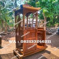 Gambar Mimbar Masjid Boyolali Kayu Jati Atap Kubah Mewah Murah dari Jual Podium undefined 5 Tokopedia