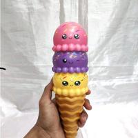 Gambar squishy ice cream 3 susun jumbo/bahn lembut warna lucu lucu - biru+kuning+tos dari ASIFASUKSES undefined 3 Tokopedia