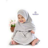Gambar GAMIS NEWBORN SET JILBAB KIA DAILY KATALOG 2 - Abu-abu, XS dari Dzakira Official undefined 3 Tokopedia