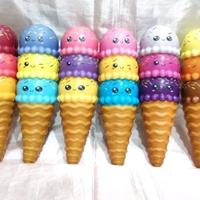 Gambar squishy ice cream 3 susun jumbo/bahn lembut warna lucu lucu - biru+kuning+tos dari ASIFASUKSES undefined 2 Tokopedia