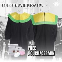 Gambar Slaber Wisuda S1/Kerah Toga Wisuda S1/Perlengkapan Wisuda - Slaber S1, Hijau-Kuning dari Rumahjahitid undefined 2 Tokopedia