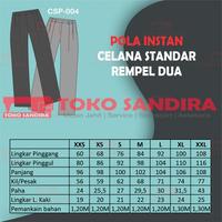 Gambar pola celana/pola instan celana standar rempel 2/pola celana Standar - SIZE-XXS dari Toko Sandira Utama undefined 2 Tokopedia