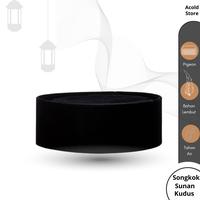 Gambar Songkok MOSCLO SUNAN KUDUS Kopiah Nusantara Peci Hitam Ketu Beludru - 8, 8cm dari Acoldstore undefined 1 Tokopedia