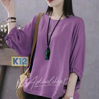 Gambar Blouse Wanita Silvina Crinkle Atasan Wanita Terbaru - Hitam, XXL dari Aurelia01store undefined 4 Tokopedia