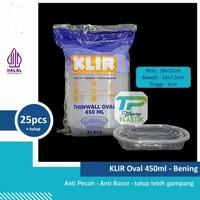 Gambar klir thinwall Oval Tempat Makan Plastik Bening Anti bocor 450 ml 700ml - 450 ml dari Terang plastik New undefined 4 Tokopedia