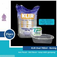 Gambar klir thinwall Oval Tempat Makan Plastik Bening Anti bocor 450 ml 700ml - 450 ml dari Terang plastik New undefined 5 Tokopedia