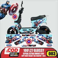 Gambar Stiker Striping Sepeda Listrik Uwinfly D8S Variasi Captain America - 001 GLOSSY, GRAFTAC TEBAL dari Queen Digital Print undefined 2 Tokopedia