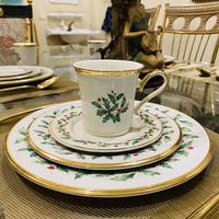 Gambar Dinner Set Lenox Holiday Gold Christmas Natal 16 Pcs Mewah Cantik dari Rossini Kitchenware undefined 2 Tokopedia