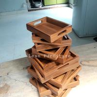 Gambar Nampan Kopi kayu Jati 20x20cm Bill tray Coffee tray dari Lean Furniture undefined 2 Tokopedia