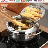 Gambar Japanese Deep Fryer Pot Thermometer / Panci Penggoreng Suhu Tinggi - LARGE 3.4L dari Archiskc Home undefined 2 Tokopedia