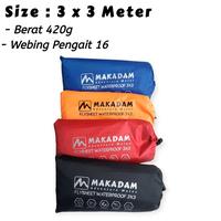 Gambar flysheet makadam camping waterproof 1,5x2m 2x2m 3x3m 3x4m 4x6m - Hitam, 1,5 x 2 meter dari Nyai Outdoor undefined 3 Tokopedia