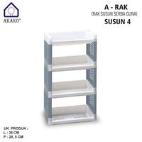 Gambar AKAKO - Rak Serbaguna + Roda NEW ITEM (A-RAK) - Susun 3, Warna Random dari RAFI STOREE19 undefined 3 Tokopedia