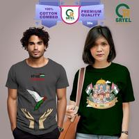 Gambar Baju Kaos Distro Free Palestina Basic - Palestina 1, S dari gryel apparel undefined 1 Tokopedia