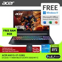 Gambar ACER AN515-57-52BQ [15.6"/i5-11400H/8G/512G/RTX3050/WIN11]NH.QENSN.004 dari Acer Official Store undefined 1 Tokopedia