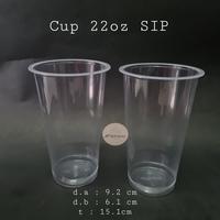 Gambar 1 PAK 50 pcs CUP 22 oz PLASTIK GELAS DATAR 22oz SIP ECER - 1PAK-CUP 22 SIP dari BP Collections Plastics undefined 1 Tokopedia