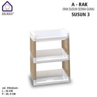 Gambar AKAKO - Rak Serbaguna + Roda NEW ITEM (A-RAK) - Susun 3, Warna Random dari RAFI STOREE19 undefined 4 Tokopedia