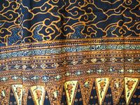 Gambar Selendang Batik Katun Lembut Hitam Mega-mega Coklat Keemasan dari Maruten Shop undefined 3 Tokopedia