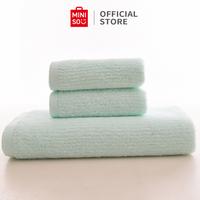 Gambar MINISO Handuk Bath Towel Kapas Murni Penyerap Lembut dan Cepat Menyera - Blue dari minisoshopid undefined 2 Tokopedia