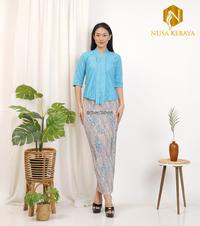Gambar Nusa Kebaya Setelan Kebaya Kartini Rok Plisket Batik Kebaya Floy Brukat Modern Setelan Kondangan Kebaya Murah & Terlaris - Set Hitam, M dari Nusa Kebaya undefined 3 Tokopedia
