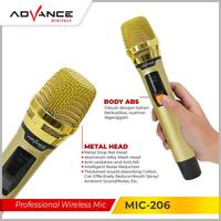 Gambar Advance Microphone Double Wireless MIC-206 Batery Recharger Mic 206 dari MHZ com undefined 2 Tokopedia