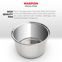 Gambar Maspion Rice Cooker Magic Com Stainless Steel 1.8 Liter MRJ-1808 SS dari Maspion Official Store undefined 3 Tokopedia