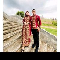 Gambar Set Couple Batik Songket Palembang Maroon Baju Kondangan wanita Modern - Setelan Wanita, 3XL dari Galeri Limas undefined 1 Tokopedia