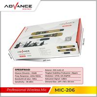 Gambar Advance Microphone Double Wireless MIC-206 Batery Recharger Mic 206 dari MHZ com undefined 5 Tokopedia