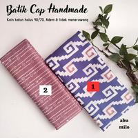 Gambar Kain Batik Cap Handmade Songket G ( Abu ) - Garis Rintik Mini ( Milo ) dari Beautique Batik Aini undefined 1 Tokopedia