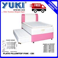 Gambar 2 IN 1 Plato Pillow Top - CBI Uk 90 100 120 - 90Cm Full Set, Oscar Hitam dari Yuki Spring Bed undefined 2 Tokopedia