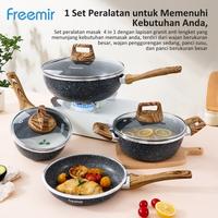 Gambar freemir Wajan Set 4 Pcs 26/20/20/16 cm Panci Serbaguna Granit Anti Lengket Kitchenware dari freemir Electric Official Store undefined 4 Tokopedia