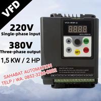Gambar Inverter 220V ke 380V 1,5 kw 1 phase 220V ke 3 phase 380V 1.5 kw 2 hp dari SAHABAT AUTOMATION undefined 3 Tokopedia