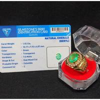 Gambar ! BATU CINCIN ZAMRUD COLOMBIA BERSERTIFIKAT MEMO ASLI NATURAL - - Putih, 9 dari DIAMOND CINCIN undefined 2 Tokopedia