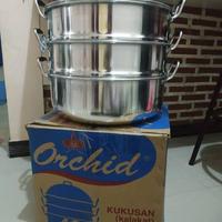 Gambar panci klakat kukusan susun 3 diameter 40cm orchid dari ar rahman perabot undefined 2 Tokopedia