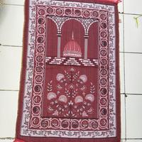 Gambar Sejadah Tambang Al Jeddah Motif Rawdah - Merah, bercorak dari star li undefined 2 Tokopedia