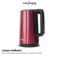 Gambar Advance AK-185 / AK185 Teko Listrik Electric Kettle Ukuran 1.8 Liter - Wine Red dari Gaming Plus Store undefined 4 Tokopedia