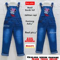 Gambar celana panjang kodok jeans anak perempuan 4-12th/ overall/ wearpack - 4th dari Kelmoshop undefined 1 Tokopedia