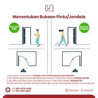 Gambar Pintu Baja/Besi Double Utama Lengkap Full 1 Set Ukuran 216 x 155 cm - PPLI-8041-8D, Bukaan Kiri dari Cka Door and window undefined 4 Tokopedia